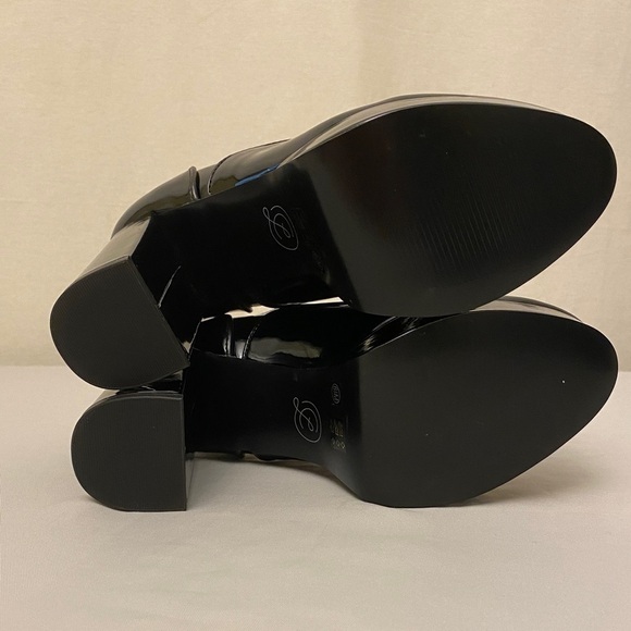 Chinese Laundry 6.5 Nattaly Platform Oxfords Shoes Black Patent Academia Chunky - Picture 10 of 15